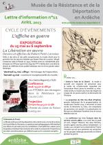 Lettre d'information N°11 / avril 2013